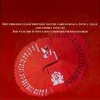 Jeu de 55 Cartes ¨¤ Jouer Rouges, ¨¦tanches et Lavables, D¨¦coration M¨¦tallique, Plastique ¨¦pais Durable, Prise en Main Confortable, M¨¦lange Lisse, Convient pour les F¨ºtes et ¨¦v¨¦nements