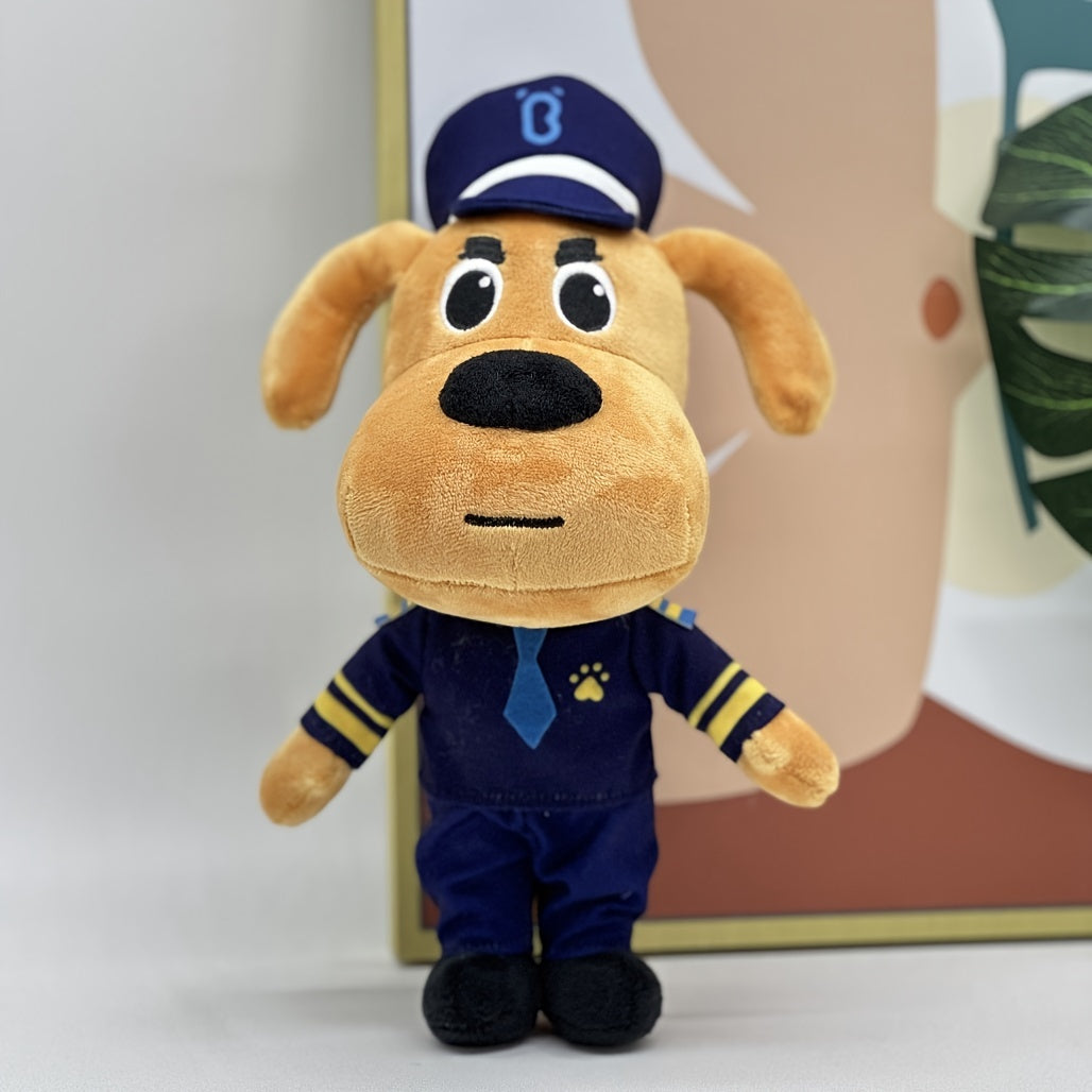 Adorable Jouet en Peluche de Chien de Police Labrador - Mat¨¦riau PP Doux et S?r, Cadeau d'Anniversaire Parfait pour les Jeunes