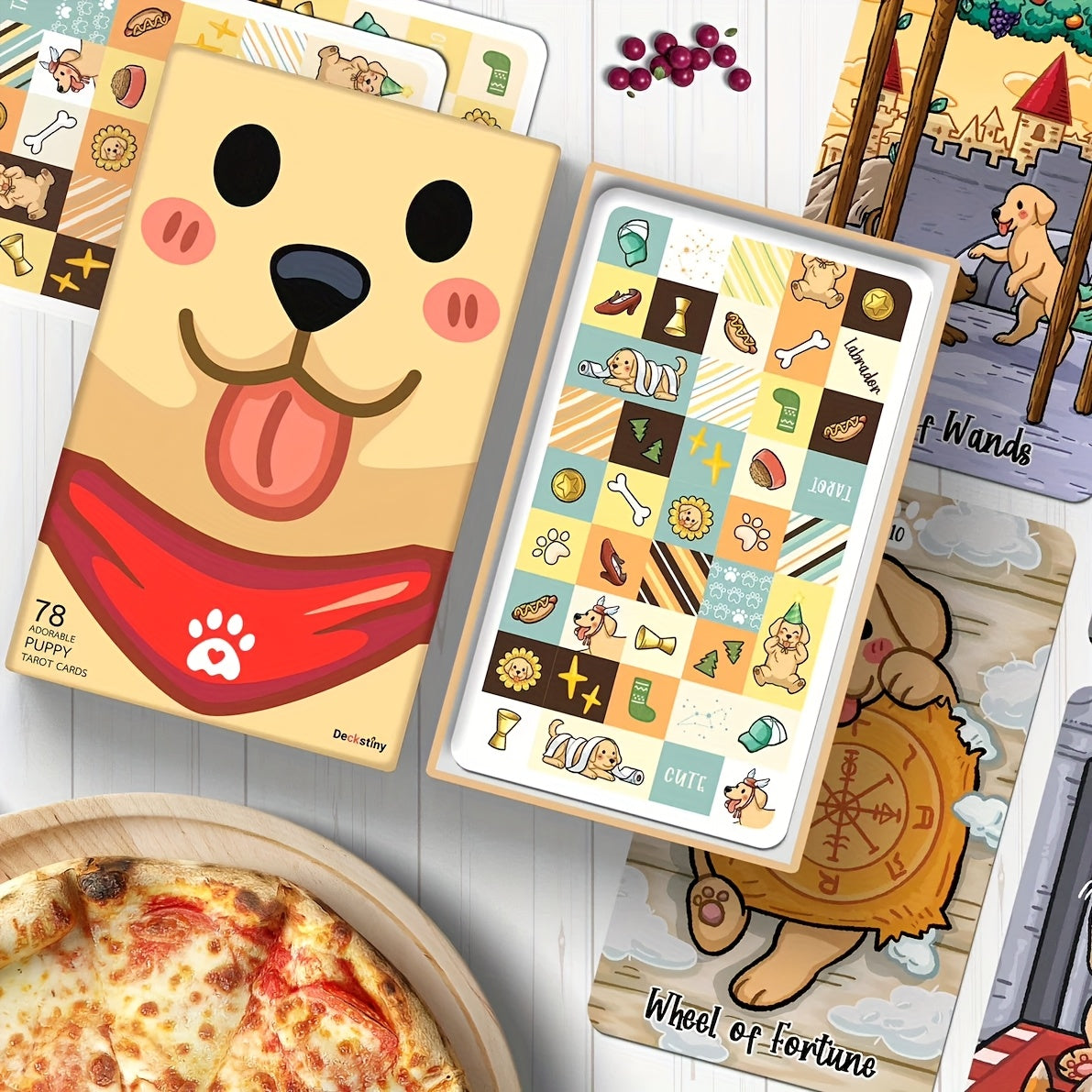 Jeux de soci¨¦t¨¦, cartes de tarot Labradorables avec un design de chien mignon, un jeu de 78 cartes Oracle Visions Divination Edition, jeux de soci¨¦t¨¦, cadeaux de No?l, cadeaux de nouvel an, jouets.