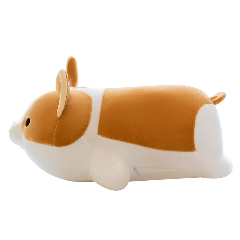 Peluche Corgi Douillette - Oreiller de Sommeil en Tricot Doux pour Chiot, Cadeau d'Anniversaire Parfait pour les Jeunes