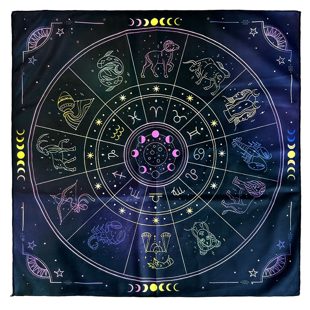 Jeu de Tarot, Ensemble de 78 Cartes Classiques avec Guide, Tapis de Constellation pour Autel et Pendule, Sac de Rangement Portable pour Cartes, Jouet de Divination Holographique pour D¨¦butants et Lecteurs Experts (3pcs)