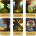 Cartes de Tarot Fran?ais pour D¨¦butants, Cartes Oracle de la For¨ºt Myst¨¦rieuse, Jeu d'Oracle de T¨¦l¨¦pathie, Taro des Arbres, Beau Jeu Fran?ais, 12x7cm\u002F4.72x2.75 pouces, 56-Cartes