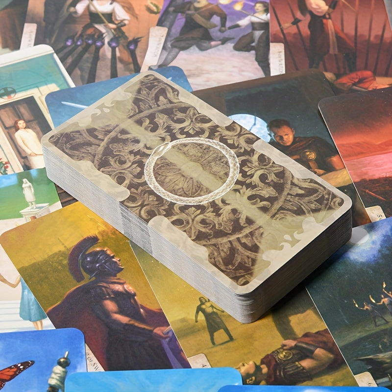 KEPNOY Tarot 78 Cartes - Jeu de Divination et F¨ºte avec Art Mystique, Couleurs Vari¨¦es - Cadeau Id¨¦al pour Halloween, Thanksgiving ou No?l - Cartes de Haute Qualit¨¦