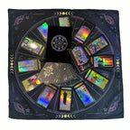 Jeu de Tarot, Ensemble de 78 Cartes Classiques avec Guide, Tapis de Constellation pour Autel et Pendule, Sac de Rangement Portable pour Cartes, Jouet de Divination Holographique pour D¨¦butants et Lecteurs Experts (3pcs)