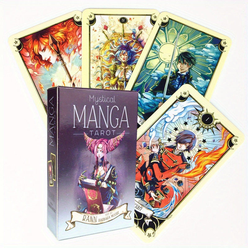 Cartes de tarot manga mystique, cartes de tarot, jeu de tarot, jouet r¨¦v¨¦lateur de fortune, cadeau de jeu