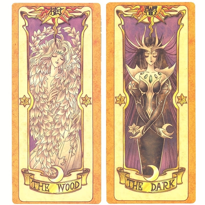 Jeu de Cartes Divers (56 cartes) - Magical Girl Sakuraguro Lang - Cartes d'Anniversaire 25e Anniversaire - Jeu Romantique - Tarot Artistique, Mat¨¦riau Papier Premium, Jeu de Strat¨¦gie