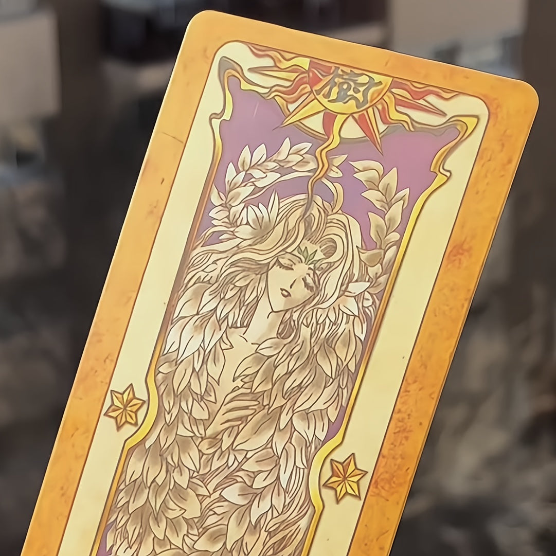 Jeu de Cartes Divers (56 cartes) - Magical Girl Sakuraguro Lang - Cartes d'Anniversaire 25e Anniversaire - Jeu Romantique - Tarot Artistique, Mat¨¦riau Papier Premium, Jeu de Strat¨¦gie