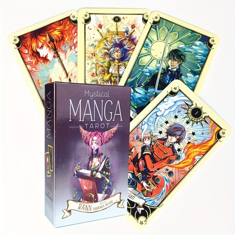 Cartes de tarot manga mystique, cartes de tarot, jeu de tarot, jouet r¨¦v¨¦lateur de fortune, cadeau de jeu