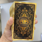 Cartes de divination de tarot pour d¨¦butants, feuille d'or en espagnol et en anglais, 4,72x2,76 pouces, avec guide en 2 langues, cartes de tarot