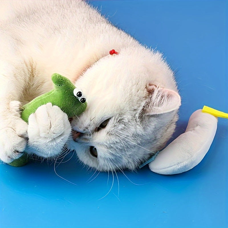 Jouet interactif pour chat ¨C Forme animale en peluche pour chatons et chats joueurs.