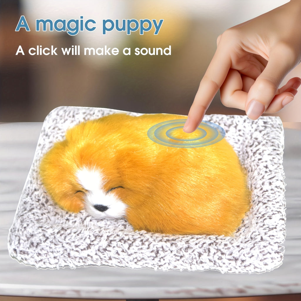 Chiot qui aboie quand on le presse, jouets pour chiens, jouets pour chiots, d¨¦coration d'int¨¦rieur, artisanat en peluche, d¨¦coration de voiture, cadeau pour petite amie, cadeau de f¨ºte