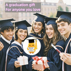 2025 Cadeau de Dipl?mation - Canard Mignon avec Toque et Carte, Pr¨¦sent Unique Tiss¨¦ ¨¤ la Main Parfait pour les ¨¦tudiantes Universitaires, Id¨¦al pour les F¨ºtes de Remise des Dipl?mes