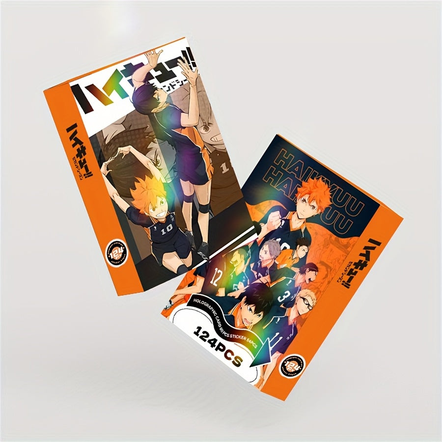 124 pi¨¨ces de Cartes Anime Lomo, cartes de jeu ¨¤ double face, collection de cartes de th¨¨me fantasy, design de dessin anim¨¦, cartes de personnages d'animation fluide, cadeau parfait pour les amateurs de jeux et d'anime