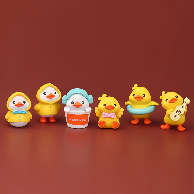 Adorable Petit Canard Jaune Figurine de Canard de Dessin Anim¨¦ en Sac Aveugle, Mod¨¨le Animal, Poup¨¦e de Simulation, Cadeau Mini