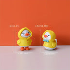 Adorable Petit Canard Jaune Figurine de Canard de Dessin Anim¨¦ en Sac Aveugle, Mod¨¨le Animal, Poup¨¦e de Simulation, Cadeau Mini