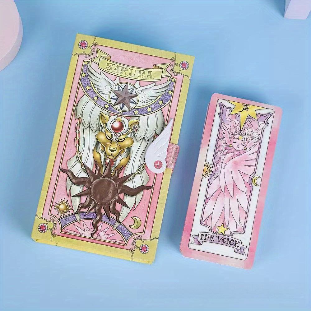 Prenez-le Maintenant ! Nouvelle ¨¦dition de Luxe de la Fille des Cartes Magiques Sakura - Transformation Sakura, Jeu de R?le d'Anime avec les Cartes Tr¨¨fle Portables du Nouveau Magicien Sakura, Coffret Cadeau et D¨¦coration ¨¤ Collectionner