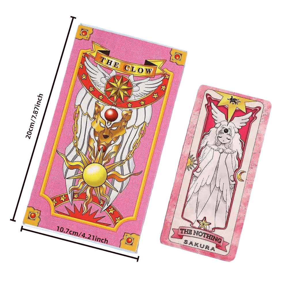Prenez-le Maintenant ! Nouvelle ¨¦dition de Luxe de la Fille des Cartes Magiques Sakura - Transformation Sakura, Jeu de R?le d'Anime avec les Cartes Tr¨¨fle Portables du Nouveau Magicien Sakura, Coffret Cadeau et D¨¦coration ¨¤ Collectionner