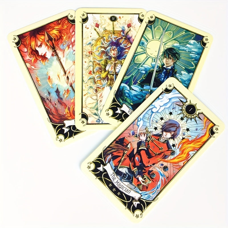 Cartes de tarot manga mystique, cartes de tarot, jeu de tarot, jouet r¨¦v¨¦lateur de fortune, cadeau de jeu