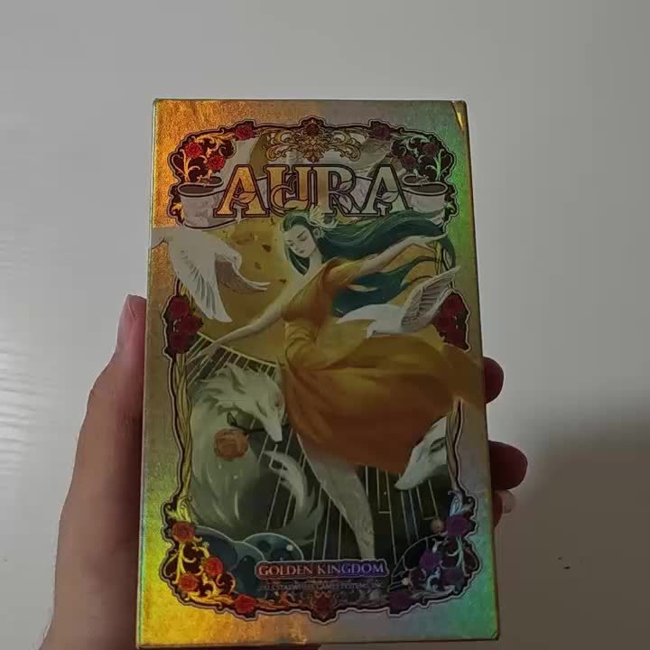 Tarot AURA ¨¦dition Nacr¨¦e, 78 Cartes Taille Standard, Papier de Couleurs M¨¦lang¨¦es, Jeu de Cartes de Divination pour F¨ºte, Halloween, No?l, Cadeau de Thanksgiving