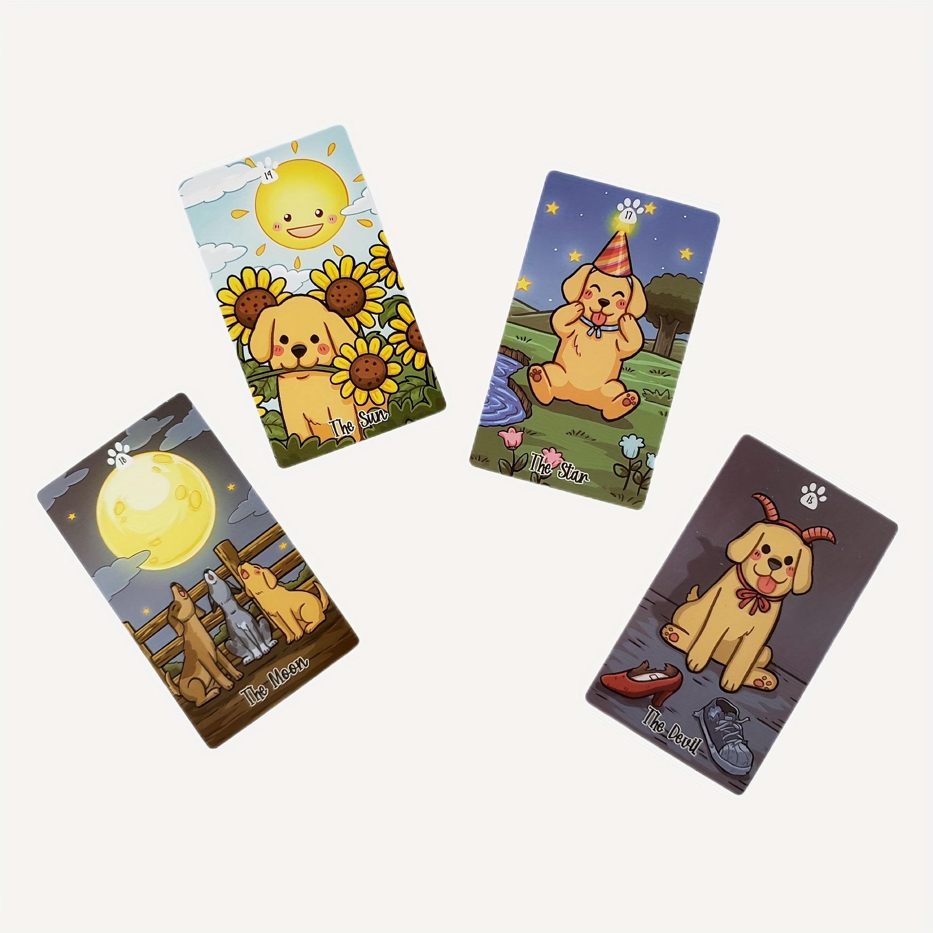 Jeux de soci¨¦t¨¦, cartes de tarot Labradorables avec un design de chien mignon, un jeu de 78 cartes Oracle Visions Divination Edition, jeux de soci¨¦t¨¦, cadeaux de No?l, cadeaux de nouvel an, jouets.