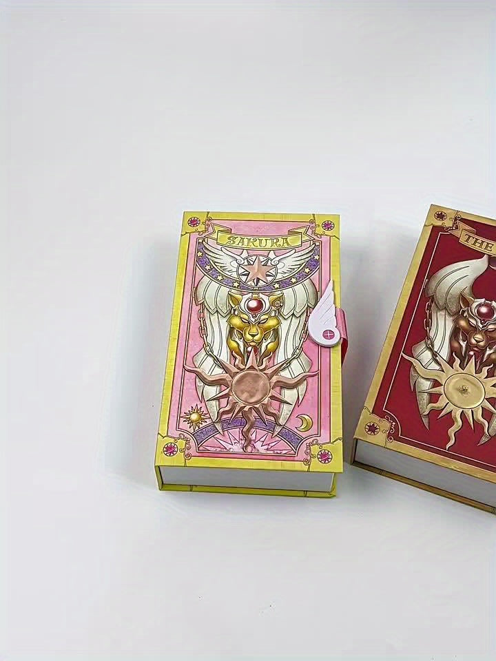 Prenez-le Maintenant ! Nouvelle ¨¦dition de Luxe de la Fille des Cartes Magiques Sakura - Transformation Sakura, Jeu de R?le d'Anime avec les Cartes Tr¨¨fle Portables du Nouveau Magicien Sakura, Coffret Cadeau et D¨¦coration ¨¤ Collectionner