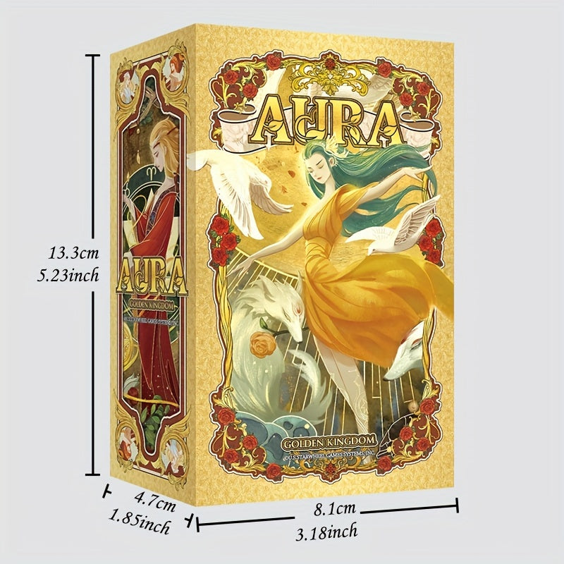 Tarot AURA ¨¦dition Nacr¨¦e, 78 Cartes Taille Standard, Papier de Couleurs M¨¦lang¨¦es, Jeu de Cartes de Divination pour F¨ºte, Halloween, No?l, Cadeau de Thanksgiving