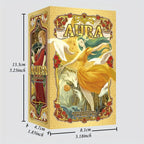 Tarot AURA ¨¦dition Nacr¨¦e, 78 Cartes Taille Standard, Papier de Couleurs M¨¦lang¨¦es, Jeu de Cartes de Divination pour F¨ºte, Halloween, No?l, Cadeau de Thanksgiving