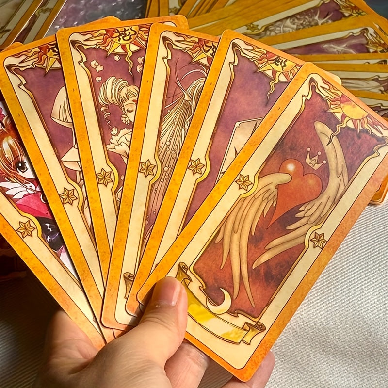Jeu de Cartes Divers (56 cartes) - Magical Girl Sakuraguro Lang - Cartes d'Anniversaire 25e Anniversaire - Jeu Romantique - Tarot Artistique, Mat¨¦riau Papier Premium, Jeu de Strat¨¦gie