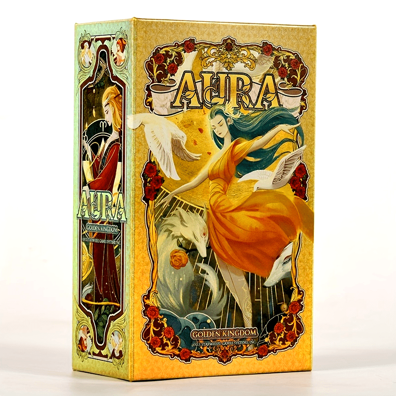Tarot AURA ¨¦dition Nacr¨¦e, 78 Cartes Taille Standard, Papier de Couleurs M¨¦lang¨¦es, Jeu de Cartes de Divination pour F¨ºte, Halloween, No?l, Cadeau de Thanksgiving