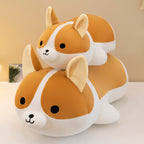 Peluche Corgi Douillette - Oreiller de Sommeil en Tricot Doux pour Chiot, Cadeau d'Anniversaire Parfait pour les Jeunes