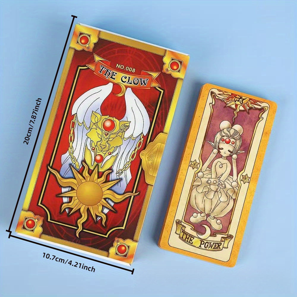 Prenez-le Maintenant ! Nouvelle ¨¦dition de Luxe de la Fille des Cartes Magiques Sakura - Transformation Sakura, Jeu de R?le d'Anime avec les Cartes Tr¨¨fle Portables du Nouveau Magicien Sakura, Coffret Cadeau et D¨¦coration ¨¤ Collectionner