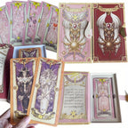 Prenez-le Maintenant ! Nouvelle ¨¦dition de Luxe de la Fille des Cartes Magiques Sakura - Transformation Sakura, Jeu de R?le d'Anime avec les Cartes Tr¨¨fle Portables du Nouveau Magicien Sakura, Coffret Cadeau et D¨¦coration ¨¤ Collectionner