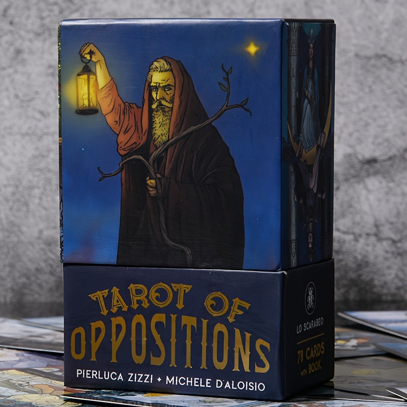 Tarot des Oppositions, jeu de cartes de fortune de taille standard ¨¤ 78 cartes, jeu de soci¨¦t¨¦ de divination pour Halloween, Thanksgiving, cadeau de No?l