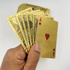 Cartes ¨¤ Jouer en Feuille d'Or de Luxe avec Design de Dollar Am¨¦ricain - PVC Durable, ¨¦tanche & Lavable - Id¨¦ales pour Halloween, No?l, Thanksgiving, Oktoberfest et C¨¦l¨¦brations du Nouvel An