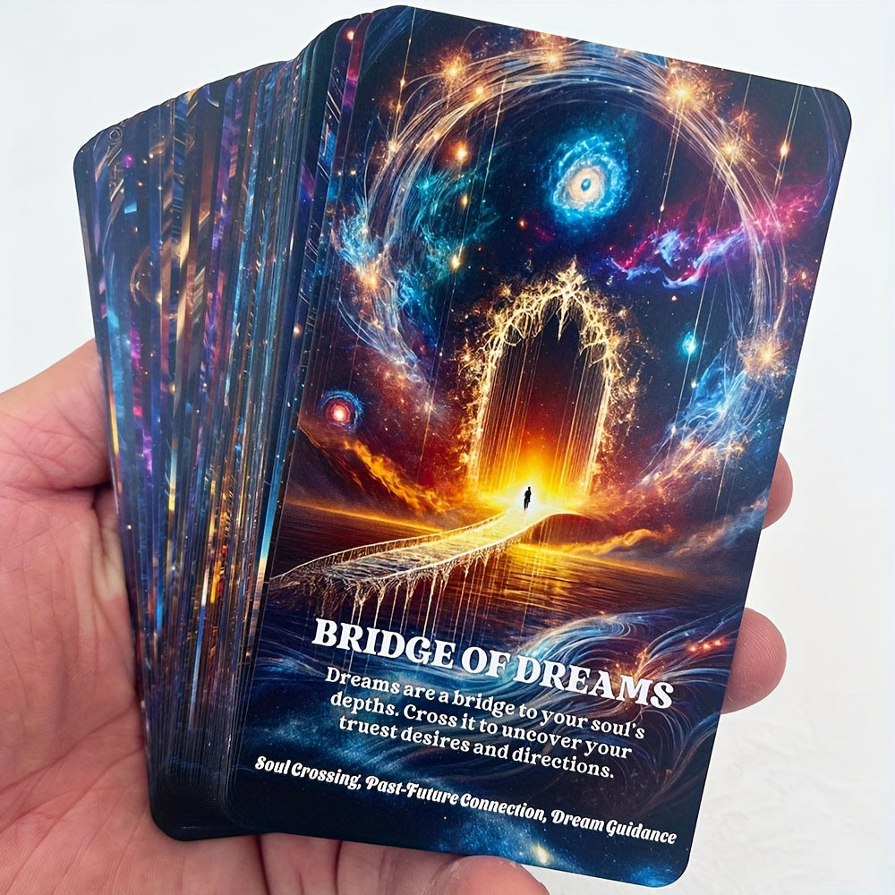 Cartes Oracle du Contrat de l'?me, Cartes de Messages Spirituels, Cartes de Tarot de l'?me, Cartes d'Information Myst¨¦rieuses, Divination, 4.72x2.76 pouces, 56-Cartes - Mat¨¦riau en Carton