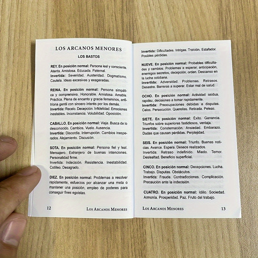 Cartes de divination de tarot pour d¨¦butants, feuille d'or en espagnol et en anglais, 4,72x2,76 pouces, avec guide en 2 langues, cartes de tarot