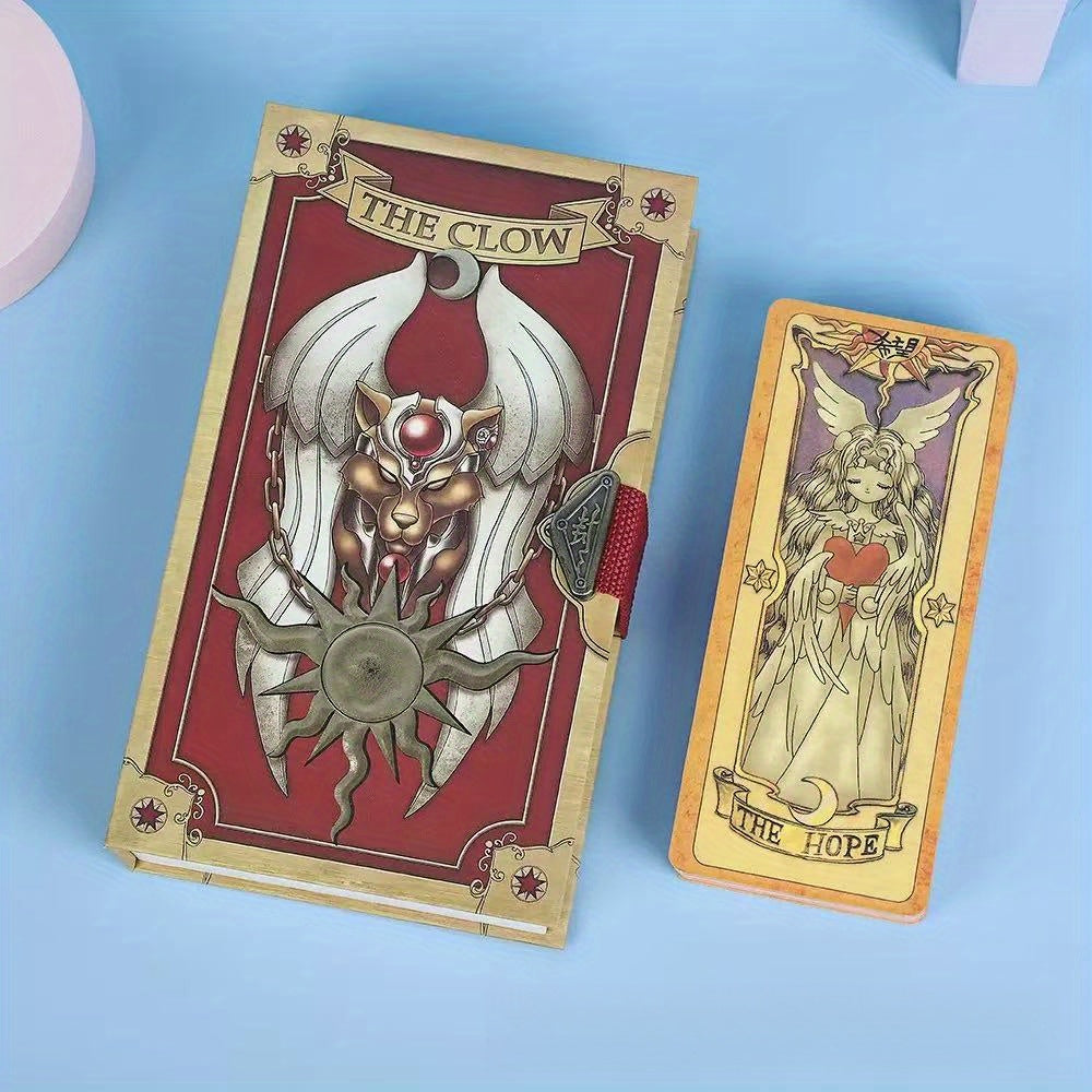 Prenez-le Maintenant ! Nouvelle ¨¦dition de Luxe de la Fille des Cartes Magiques Sakura - Transformation Sakura, Jeu de R?le d'Anime avec les Cartes Tr¨¨fle Portables du Nouveau Magicien Sakura, Coffret Cadeau et D¨¦coration ¨¤ Collectionner