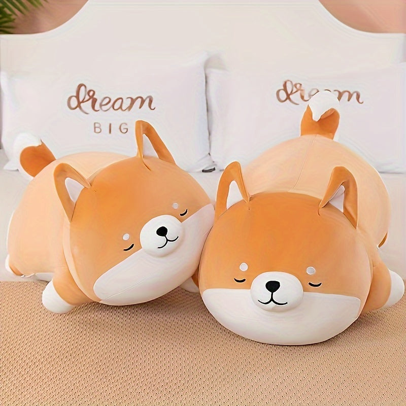 1pc Adorable Shiba Inu Plush Toy - Animal de compagnie doux et confortable avec un design amusant, cadeau de vacances parfait pour les amateurs de chiens, id¨¦e de cadeau de vacances|Design de chien amusant|Texture douce