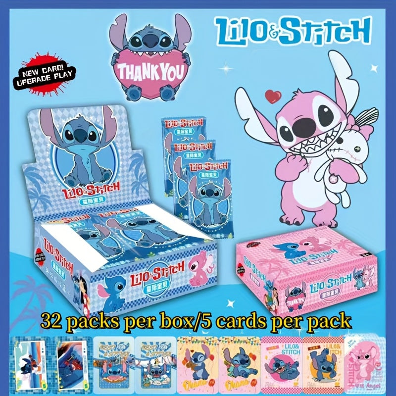 Un Ensemble de 32 Cartes de Collection Repr¨¦sentant le Personnage Disney Stitch, Ces Cartes Rares et Color¨¦es Sont Parfaites pour les Collectionneurs et les Fans