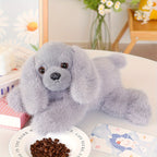 Jouet en peluche pour chien couch¨¦ de 30 cm\u002F11,81 pouces - Simulation de chien Planky - Noir, blanc, marron, gris - Animal en peluche doux Kawaii - Coussin calin, peluches mignonnes - Anniversaire, Saint-Valentin