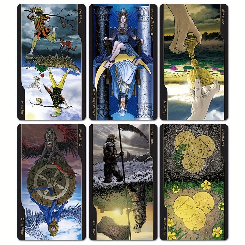 Tarot des Oppositions, jeu de cartes de fortune de taille standard ¨¤ 78 cartes, jeu de soci¨¦t¨¦ de divination pour Halloween, Thanksgiving, cadeau de No?l