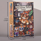 KEPNOY Cat Star Tales Tarot Deck, 78 cartes de taille standard, cartes de fortune en papier pour les jeux de f¨ºte, Halloween, Thanksgiving, cadeau de No?l, illustrations enchantantes