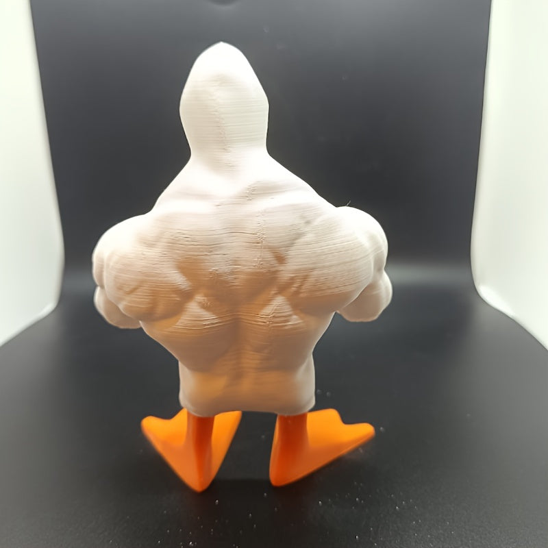 1pc Poup¨¦e Canard Muscl¨¦ R¨¦sine Forte Statue de Canard de Dessin Anim¨¦ Dr?le Amusant D¨¦coration de Maison Cadeau de F¨ºte