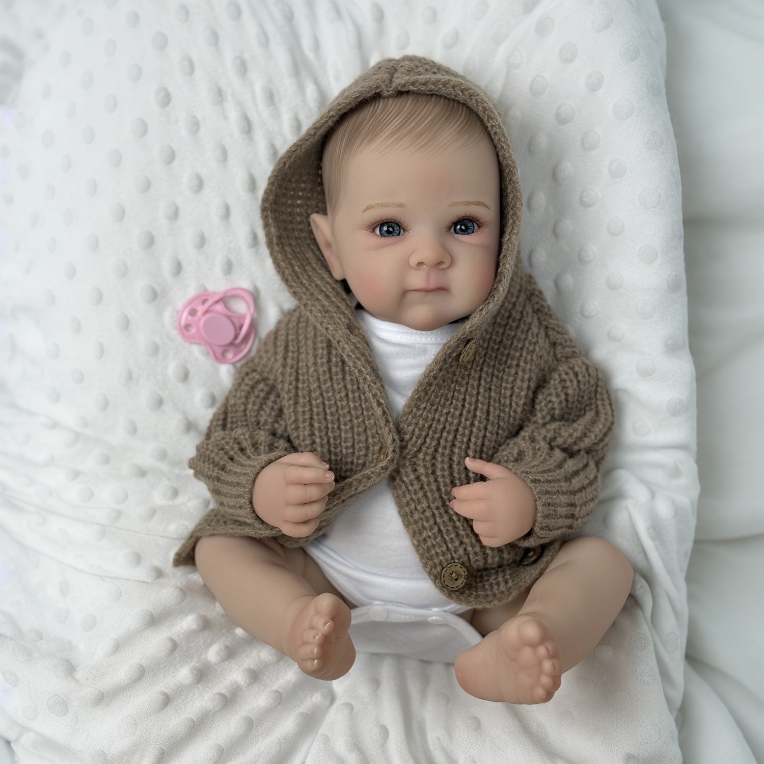 Poup¨¦e reborn en vinyle complet de 19 pouces (48 cm) pour jeune fille, jouet artisanal de mode pour cadeau d'anniversaire pour enfant, jouet de bain