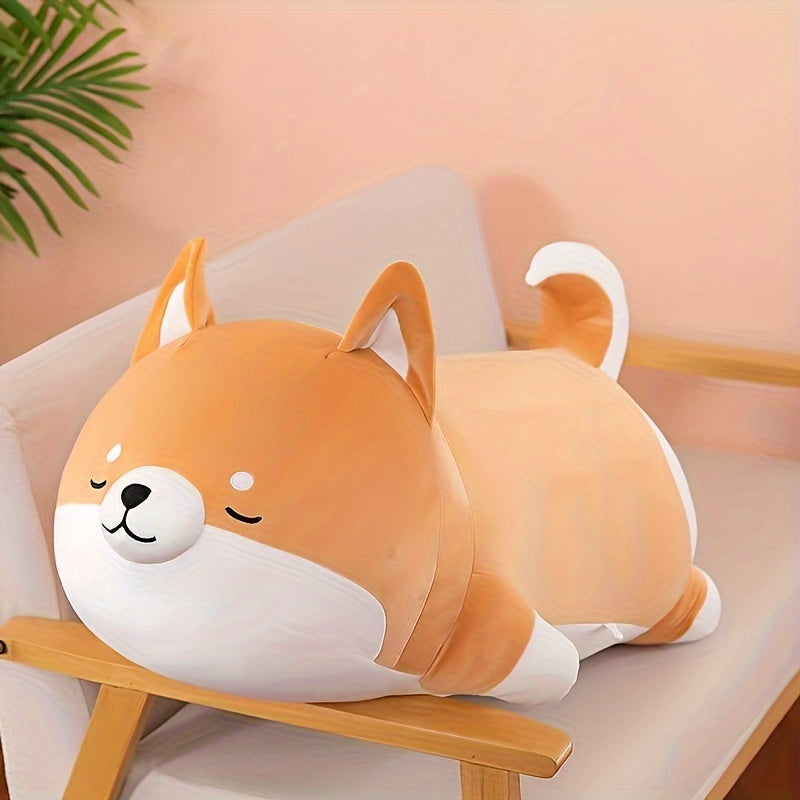 1pc Adorable Shiba Inu Plush Toy - Animal de compagnie doux et confortable avec un design amusant, cadeau de vacances parfait pour les amateurs de chiens, id¨¦e de cadeau de vacances|Design de chien amusant|Texture douce