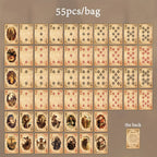 55pcs\u002Fbo?te Cartes de Poker Exquises Style Magique R¨¦tro Sombre Myst¨¦rieux, Jeu de Cartes Multijoueur, Relaxation, Divertissement, Utilisation de F¨ºte, D¨¦coration de Scrapbook