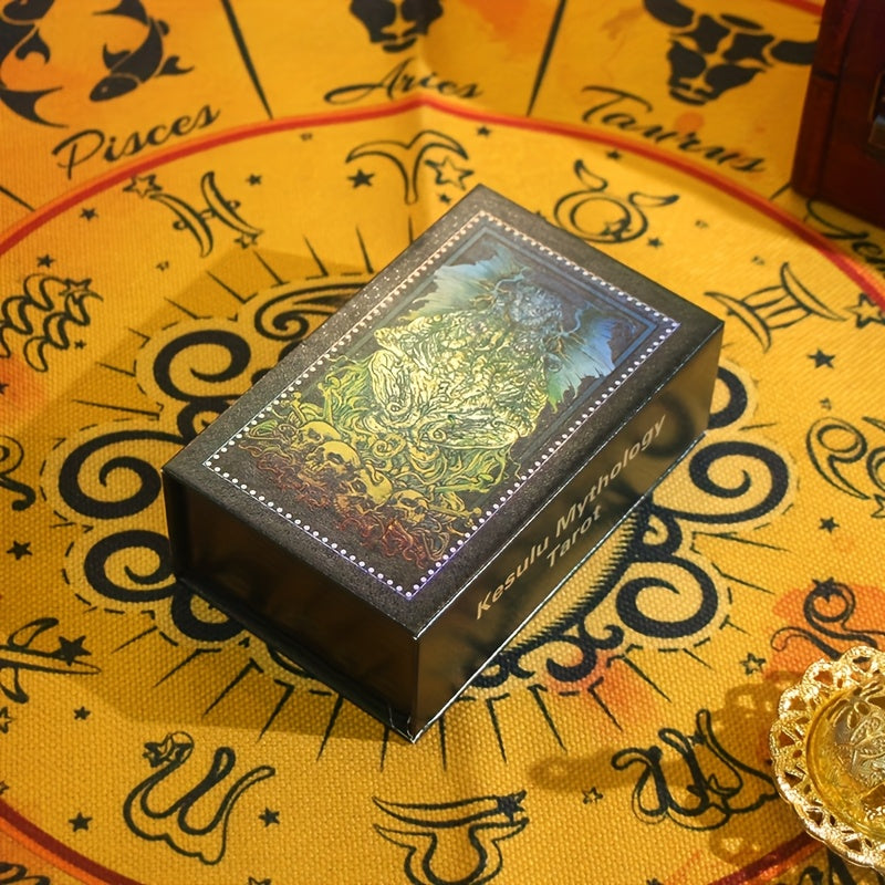 Enchanted Elegance Tarot Cards Game - Plastique imperm¨¦able et durable avec illustrations color¨¦es, comprend un manuel d'instruction, id¨¦al pour les d¨¦butants et les parties