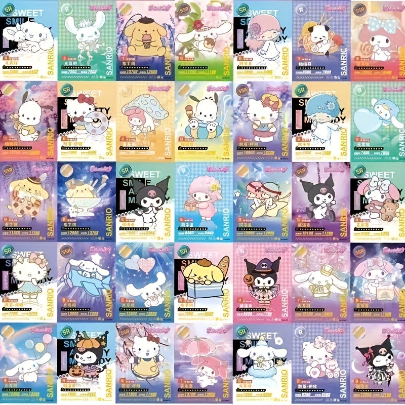 1 Bo?te (32 Paquets) de Cartes S¨¦rie Sanrio - Hello Kitty, My Melody, Kuromi & Plus - Collection de Cartes ¨¤ ¨¦changer Premium pour Collecteurs et Cadeaux, Petits Pr¨¦sents Id¨¦aux