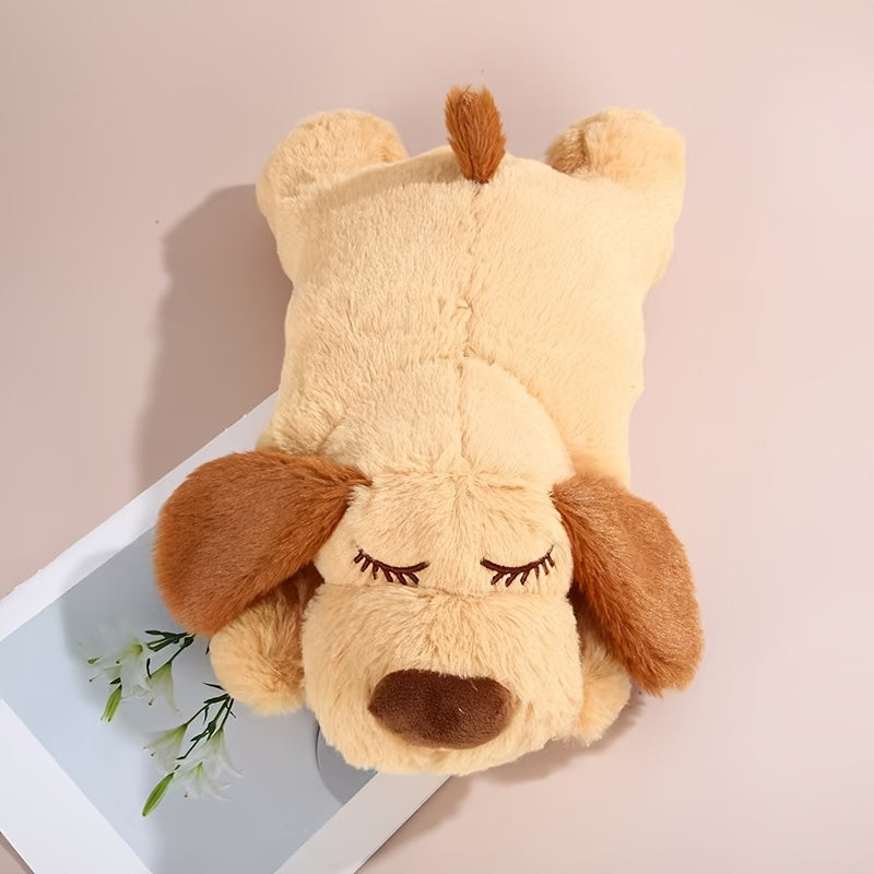 Jouet en peluche pour chien avec battement de c?ur apaisant, soulagement de l'anxi¨¦t¨¦ et aide au sommeil, jouet doux et confortable pour animaux de compagnie de toutes tailles