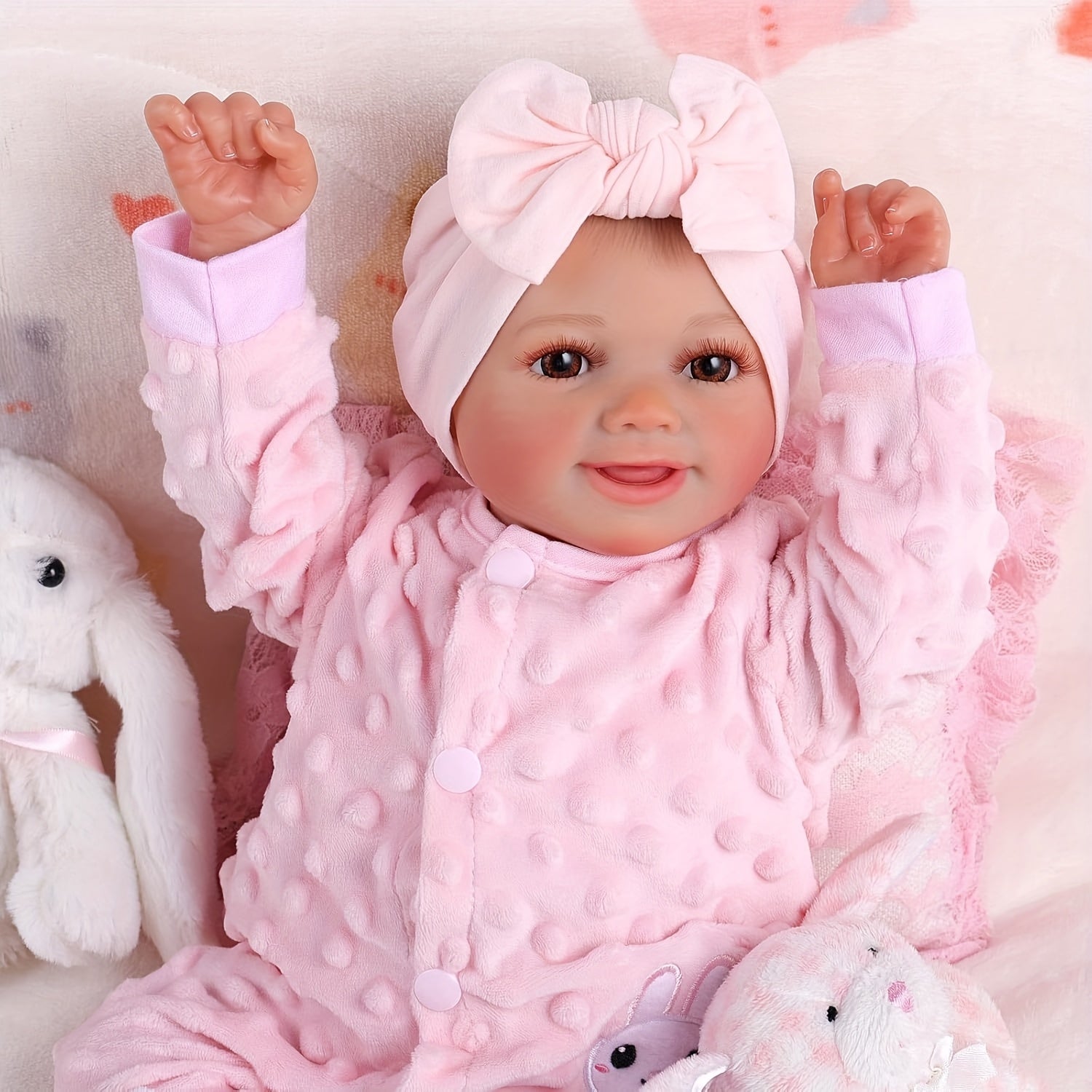 Baby Dolls Reborn BABESIDE Sunny - 17 Pouces Mignonnes et R¨¦alistes, Poup¨¦es B¨¦b¨¦ Souriantes et Posables avec Accessoires Complets pour Cadeaux pour Enfants de 3 Ans et Plus